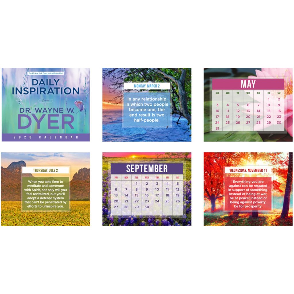 Calendar 2020 "Daily Inspiration" by Wayne Dyer Healing Light